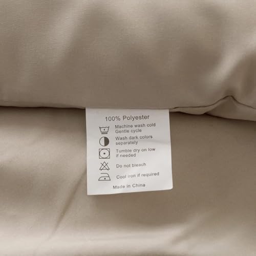 ROSGONIA Alaskan King Comforter, Oatmeal, 136x120 Soft Bedding Quilt