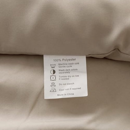 ROSGONIA Alaskan King Comforter, Oatmeal, 136x120 Soft Bedding Quilt