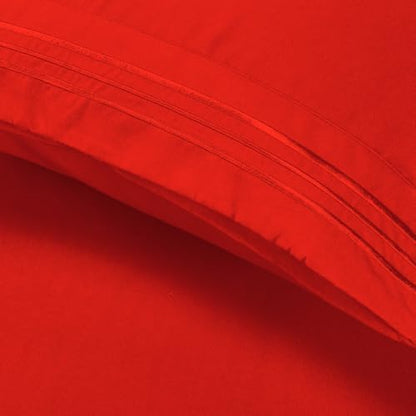 Elegant Comfort Luxury 4-Piece Bed Sheet Set - Luxury Bedding 1500 Premium Hotel Quality Microfiber, Wrinkle Resistant Cool & Breathable, Easy Elastic Fitted, Full, Red