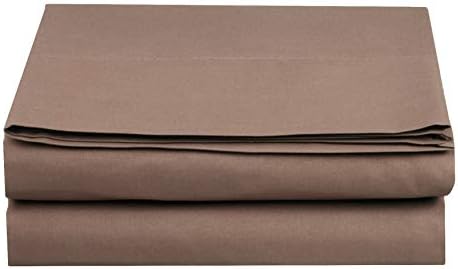 Elegant Comfort Premium Hotel Quality 1-Piece Flat Sheet, Luxury and Softest 1500 Premium Hotel Quality Microfiber Bedding Flat Sheet, Wrinkle-Free, Stain-Resistant, King, Taupe