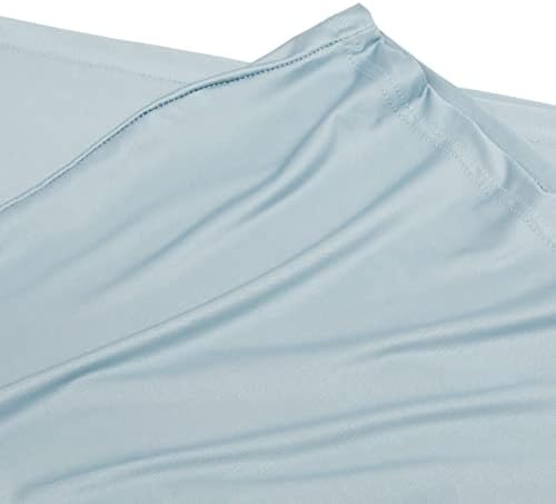 Amazon Basics Box Spring Cover - Alternative to Bed Skirt, Elastic Polyester Fabric Wrap Around Band 4 Sides - King/Cal King, Solid, Spa Blue