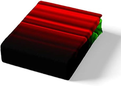 Feelyou Geometric Abstract Ombre Girly Bed Sheets Kids Teens Green Red and Black Striped Sheet Set Decor Modern Fashion Bed Set with 2 Pillowcases 4Pcs Bedding Queen