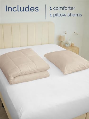 Twin Comforter Set - Wheat Bedding for All Seasons - Soft 2 Piece Bed Set