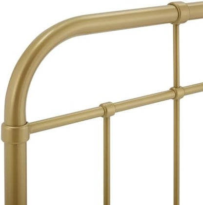 Modway Alessia Modern Farmhouse Metal Queen Headboard in Gold