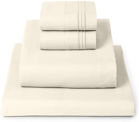 Mellanni Iconic 4-Piece, Ultra Soft Sheet Set (Queen, Golden Ivory)