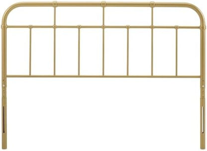 Modway Alessia Modern Farmhouse Metal Queen Headboard in Gold