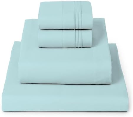 Mellanni Iconic 4-Piece, Ultra Soft Sheet Set (Queen, Aqua)