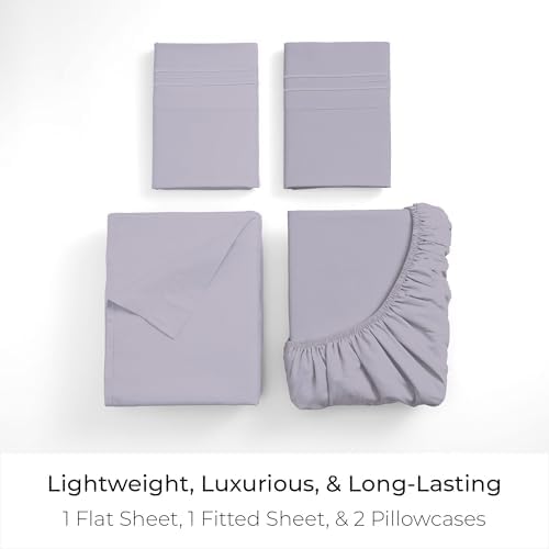 Mellanni Iconic 4-Piece, Ultra Soft Sheet Set (King, Lavender)