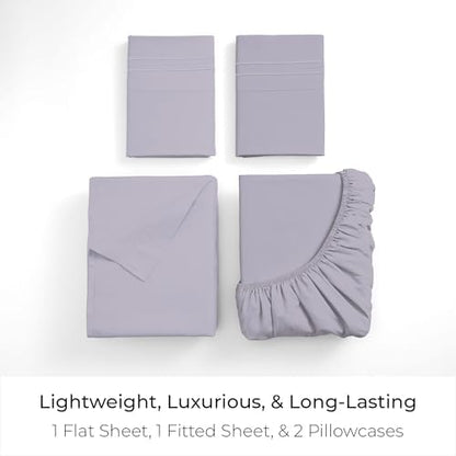 Mellanni Iconic 4-Piece, Ultra Soft Sheet Set (King, Lavender)