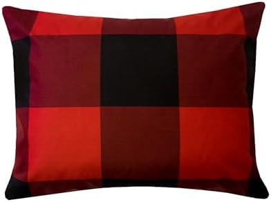 5 Piece Comforter Set Bed in a Bag Buffalo Check Christmas Print All Season Soft Down Alternative Bedding Comforter Set & Luxurious White Microfiber Bed Sheets, Twin, Buffalo Plaid Burgundy/Black