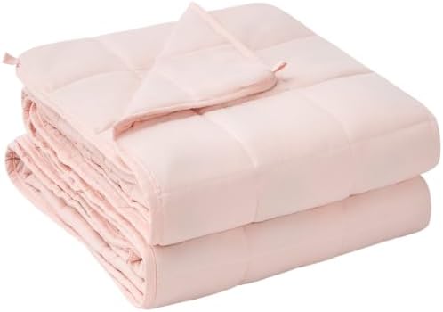 yescool Weighted Blanket for Adults 17lbsQueen Size, 60" x 80", Pink