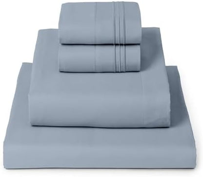 Mellanni Iconic 4-Piece, Ultra Soft Sheet Set (Full, Blue Hydrangea)