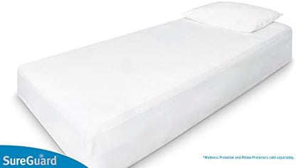 SureGuard Twin Extra Long (XL) Mattress Protector - 100% Waterproof, Hypoallergenic - Premium Fitted Cotton Terry Cover