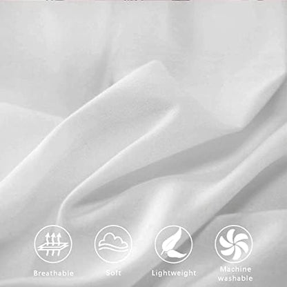 California King Size Comforter Set 3 Piece, White