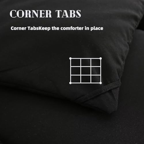 DOWNCOOL Comforters California King Size,Black Duvet Insert,Lightweight