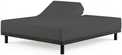 1 PC Top Split King Fitted Sheet for Adjustable beds, 34" Split, Dark Grey