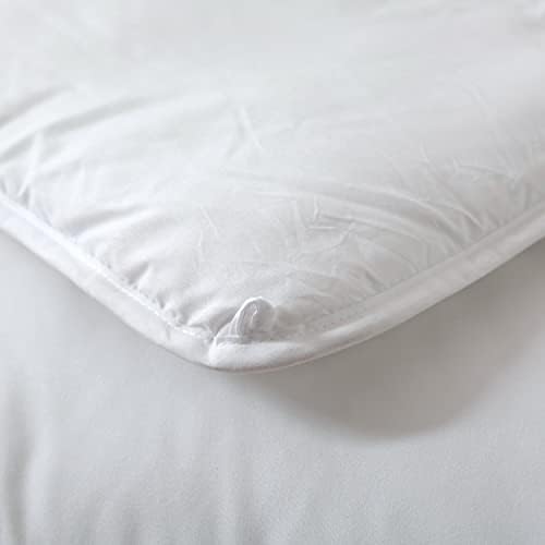 Dorrin Nessin Twin Size Down Alternative Comforter All Season Duvet Insert(White,68x90)-Ultra Soft Double Brushed Microfiber Quilt Cover, Classic Box Stitched with 8 Corner Tabs
