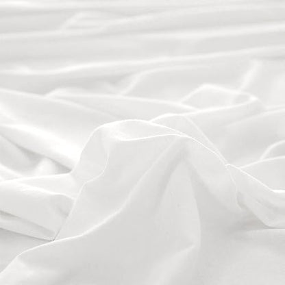 PURE ERA Jersey Knit Duvet Cover Set Solid Bright White California King