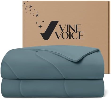 Cooling Comforter for Hot Sleepers, Queen 90x90, Blue-Gray