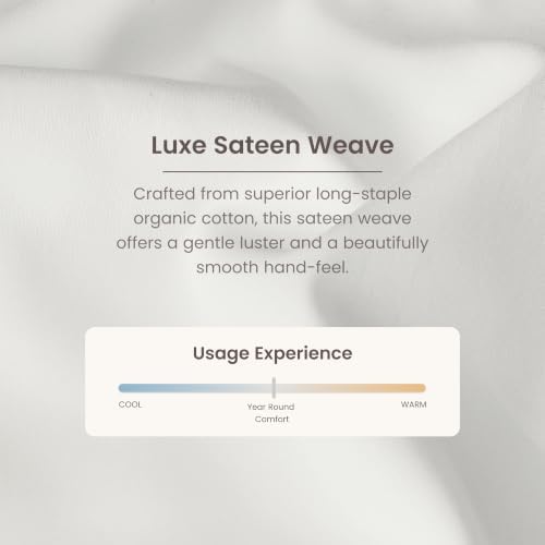 BIOWEAVES 100% Organic Cotton 1 California King Fitted Sheet Only | 300 Thread Count Sateen Weave GOTS Certified with Deep Pockets - White