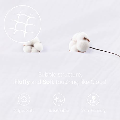 Cosy Family 100% Cotton Muslin Bed Blanket - Breathable & Lightweight, 55x80 Inches, White