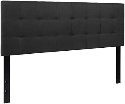 Flash Furniture Queen Tufted Fabric Headboard, Black