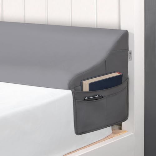 Vekkia Bed Wedge Pillow for Headboard,Bed Gap Filler Twin (Gap 0–6") Gray