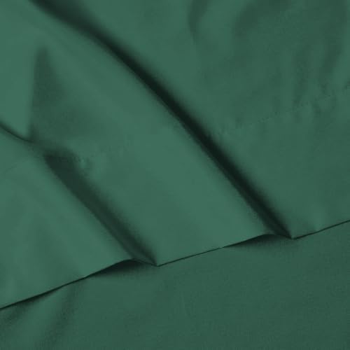 Elegant Comfort Luxury 1500 Premium Hotel Quality Microfiber 4-Piece Sheet Set - Wrinkle Resistant, All Around Elastic Fitted Sheet, Deep Pocket up to 16", King Hunter Green