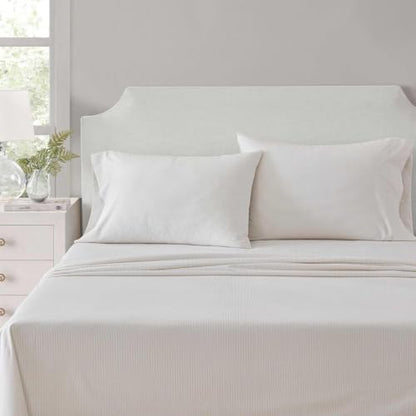 Martha Stewart - Twin Size Sheet Set with Fitted Sheet & Pillowcase