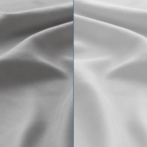 2 Pack Fitted Hospital Bed Sheets 36"x 84"x 14", Grey and White