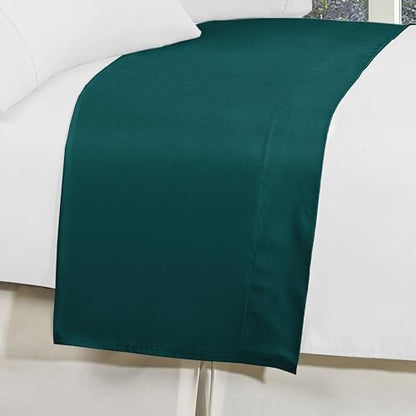 Elegant Comfort Premium Hotel Quality 1-Piece Flat Sheet, Luxury and Softest 1500 Premium Hotel Quality Microfiber Bedding Flat Sheet, Wrinkle-Free, Stain-Resistant, Twin/Twin XL, Marine Teal