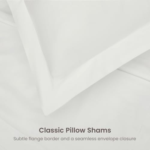 BIOWEAVES 100% Organic Cotton King Duvet Cover Set, 3-Piece, 300 Thread Count Sateen Weave GOTS Certified Comforter Cover with Buttoned Closure and 2 Pillow Shams – White, 104x90 inches