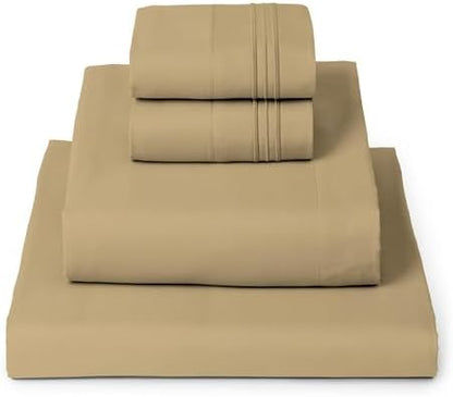 Mellanni Iconic 4-Piece, Ultra Soft Sheet Set (King, Gold)