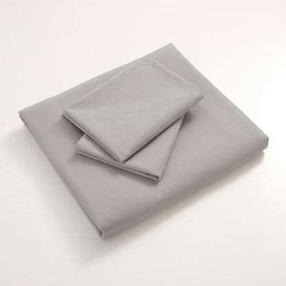 JIYUAN King Washed Cotton Duvet Cover Set, 3-Piece, Relaxed Linen Feel