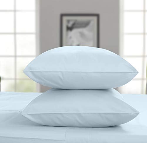 Threadmill Organic Cotton Standard Pillowcases, Light Blue, 2-Piece, Soft