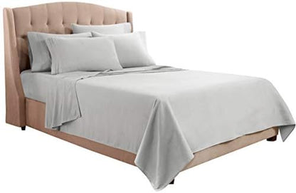 Clara Clark Twin XL Sheets, 5 Piece Set - Hotel Luxury Bed Sheets, Super Soft Bedding Set, Twin XL Size, Silver