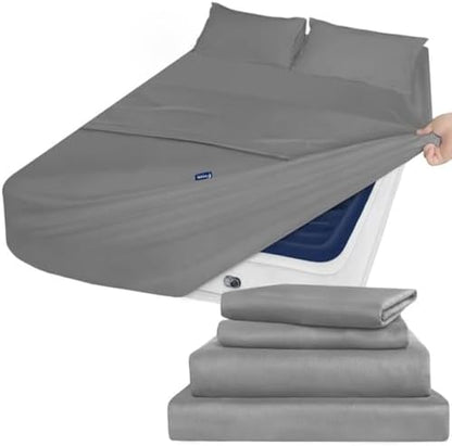 Moonsea Deep Pocket Twin XL Sheet Sets, Extra Long Twin Sheets, Grey