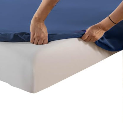 Kingnex RV King Sheets 72 x 80 Set for 6" to 8" Camper Bed Mattress Navy