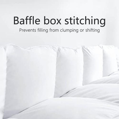 TEXARTIST White King Comforter, All Season Down Alternative Duvet Insert