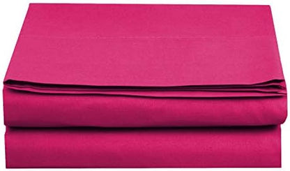 Elegant Comfort Premium Hotel Quality 1-Piece Flat Sheet, Luxury and Softest 1500 Premium Hotel Quality Microfiber Bedding Flat Sheet, Wrinkle-Free, Stain-Resistant, Twin/Twin XL, Pink