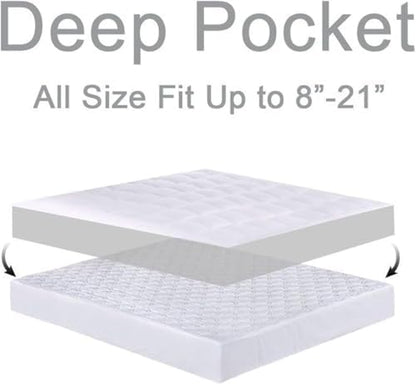 CHOPINMOON Twin XL Mattress Topper for Back Pain, Thick Mattress Pad Cover