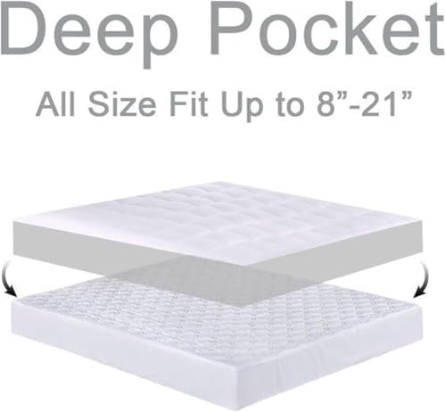 CHOPINMOON Full XL Mattress Topper for Back Pain, Thick Mattress Pad Cover