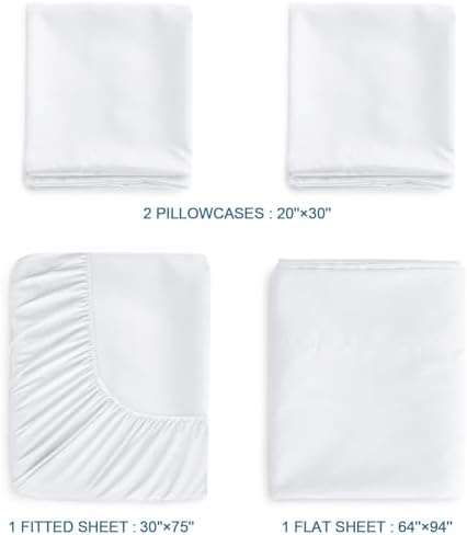 SPRINGSPIRIT Split Top King Sheets Sets for Adjustable Bed