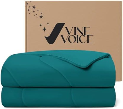 Cooling Comforter for Hot Sleepers, Queen 90x90, Peacock Blue