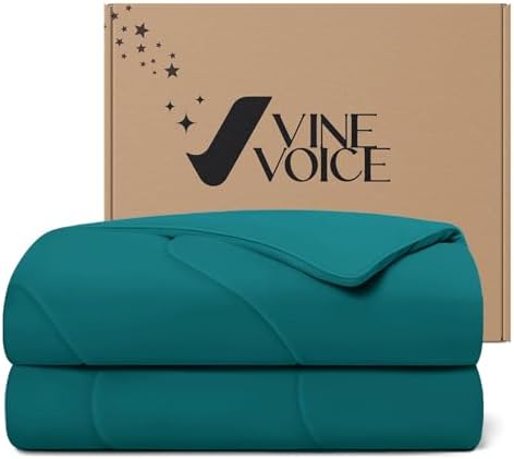Cooling Comforter for Hot Sleepers, King 106x90, Peacock Blue