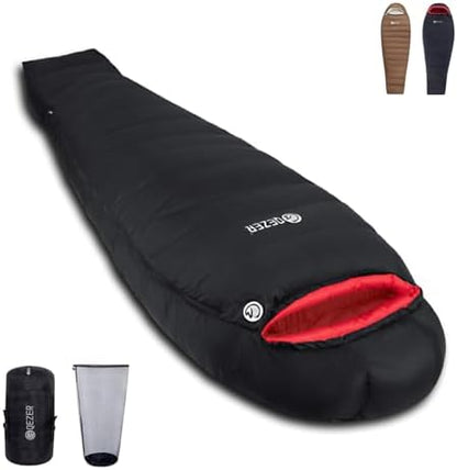 0 Degree Down Sleeping Bag for Adults,Cold Weather Backpacking