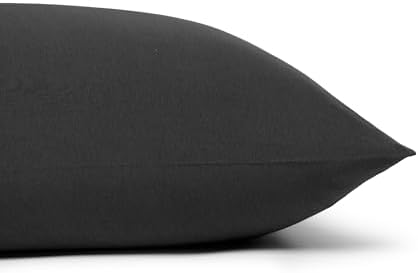 Amazon Basics 100% Cotton Jersey Bed Sheet Set, Breathable, All-Season, Machine Washable, Twin, Black