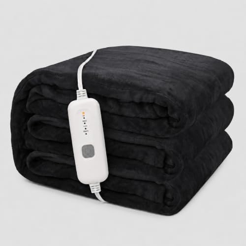 Electric Heated Blanket Full Size 72"x84", Iron Grey