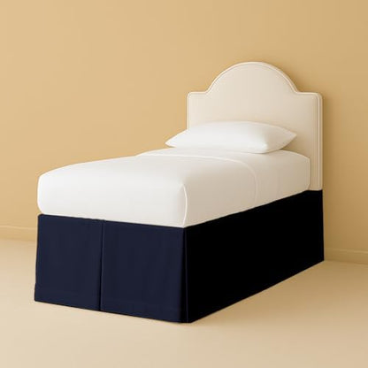 eBeddy Linens Split Corner Dorm Bed Skirt Twin XL – 36 Inch Drop, 100% Microfiber, Extra Long Bed Skirt for College Dorm, Platform Style, Navy Blue Solid, Hidden Storage Solution, Easy Fit