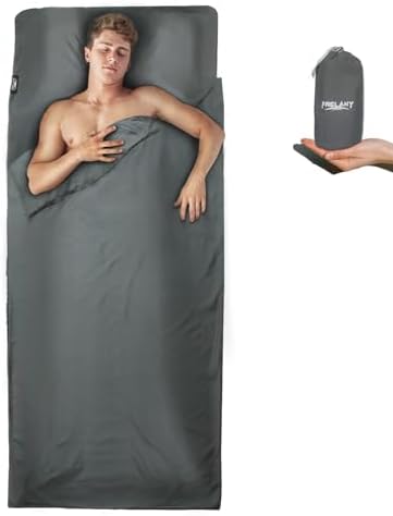 Frelaxy Sleeping Bag Liner, XL Travel Sheet for Camping, Hotels and Hostels